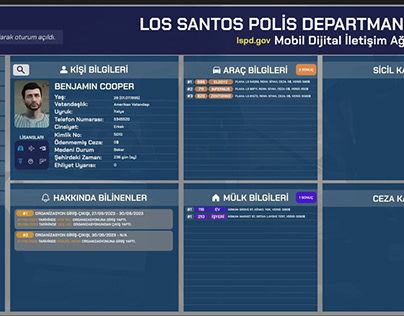 Vice Online Multiplayer Game - Police MDC UI Design