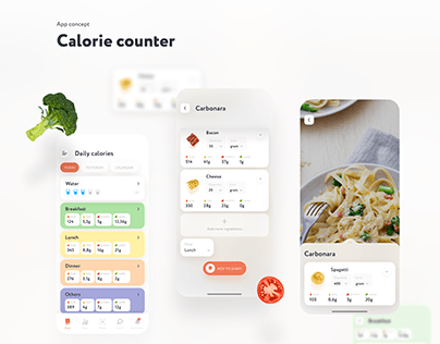 Calorie counter app concept