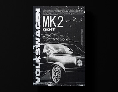 Volkswagen MK2 Golf Poster