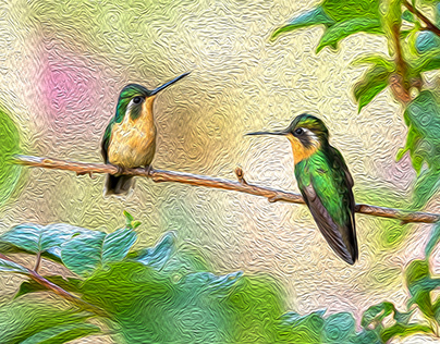 Birds Oil Painting