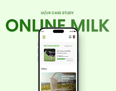 Online Milk App - UI/UX Case Study