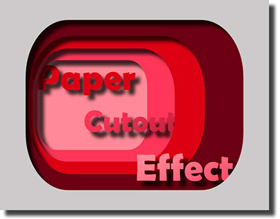 paper cutout effect