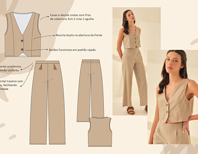 Vest + Pants | LINEM BLEND NATURAL SET