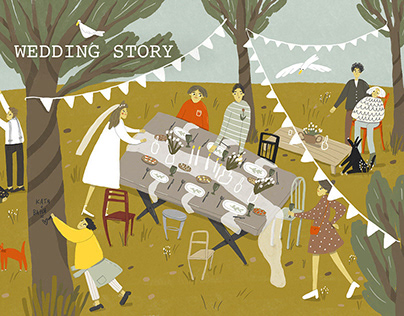 Wedding story. Illustration