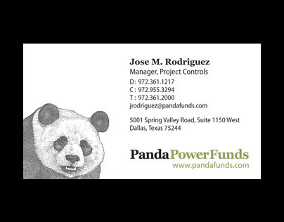 Business Card Design (Panda Power Funds)