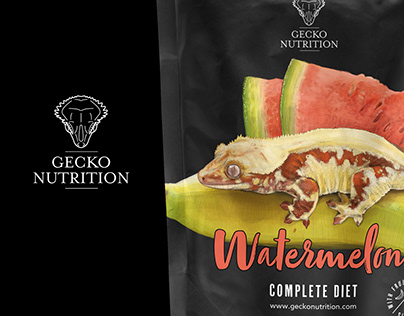 Gecko Nutrition Logo, Illustration, Packaging