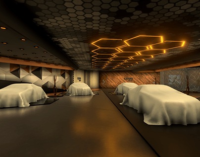Car ShowRoom With Texture Baking (No Need Light)