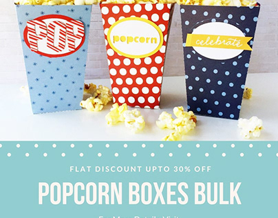 Order Custom Printed Cardboard Popcorn Boxes in Bulk