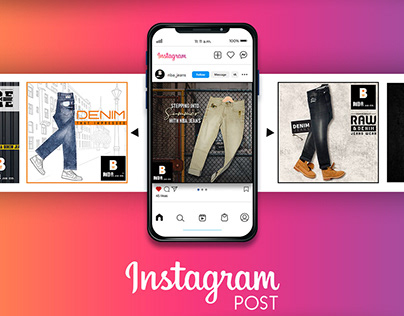 Social media post for denim, jeans, fashion