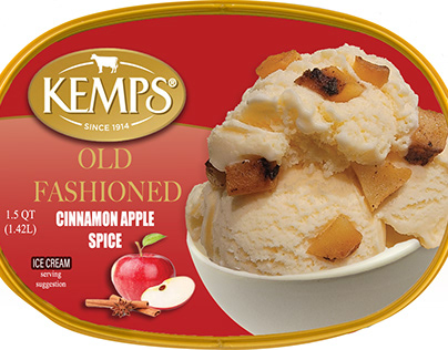 Kemps Cinnamon Apple Ice Cream Mockup