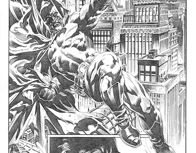 Sample of inking work on batman pages (Pg 5 )