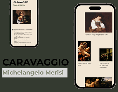 Michelangelo Merisi da Caravaggio Redesign Concept
