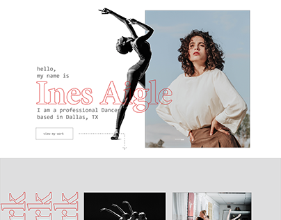 Dance Portfolio Design Mockup