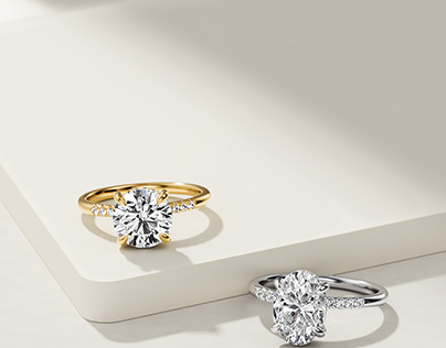 Jewelry Rendering: Round & Oval Diamond Rings