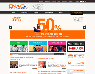 Sitio web para Centro de Formación Técnica ENAC