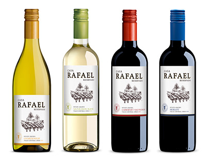 Diseño de etiquetas de vinos classic Casa Rafael