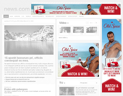 Old Spice Innity Ads Take Over