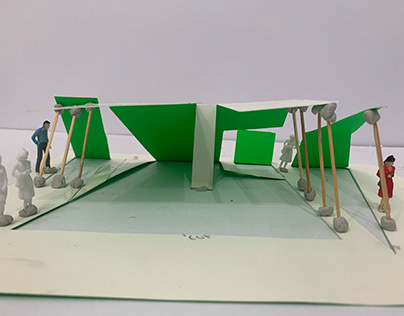 Threshold Charette Model 1 - Cardboard and sticks