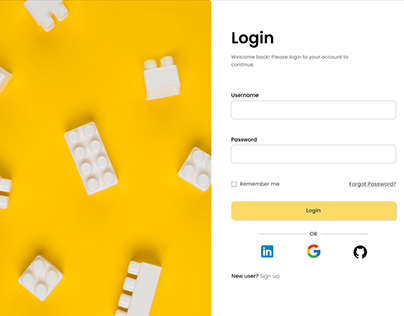 Login & Sign Up page animation using Figma software.