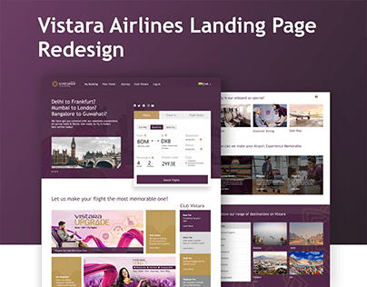 Vistara Airlines Landing Page Redesign