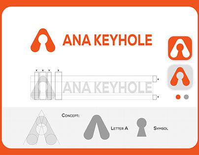 Keyhole Logo concept with letter A