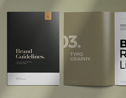 Brand Guideline Design with Green Accent