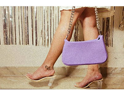 Lilac shoulder leather bag | Handmade, Handstitched