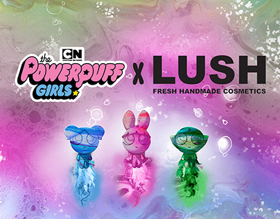 Powerpuff girls X Lush soap pitch illustrations