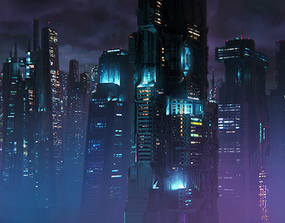 Cyberpunk City / Matte Painting
