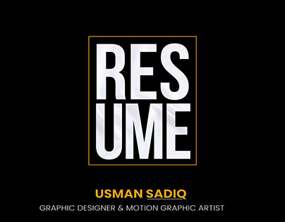 Project thumbnail - Resume | Graphic Designer | Graphic Design Portfolio