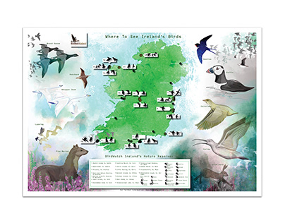 Map of BirdWatch Ireland's Nature Reserves
