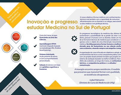 Flyer de Apresentação do Curso de Medicina da UAlg