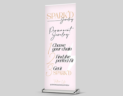 SPARK'D Jewelry Retractable Banner