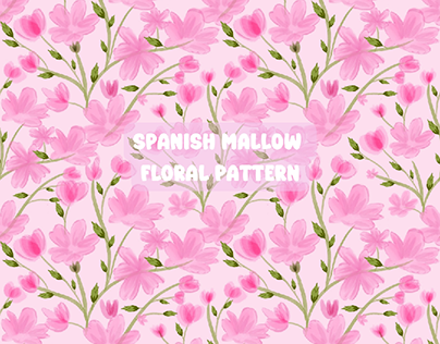 Spanish Mallow Floral Pattern