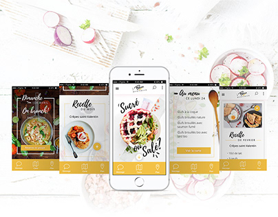 Mobile app design "Le pain quotidien"