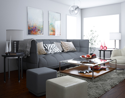 Modern living room Visualization .