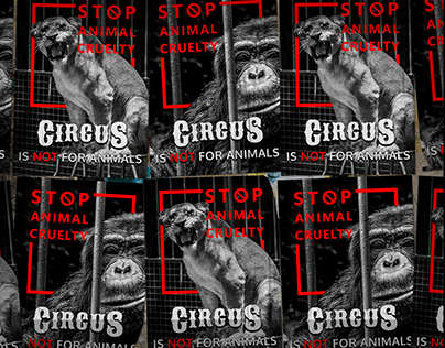 Series of anti animal circus posters