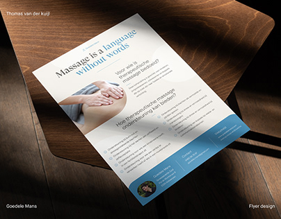 Massage therapeutic professional print flyer design