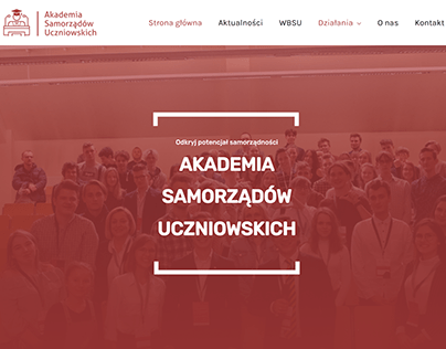 Strona internetowa Akademii Samorządów Uczniowskich