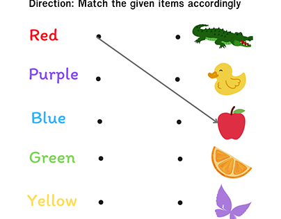 Color matching of fruits and objects