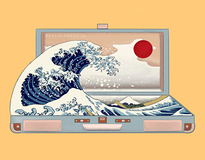 the great wave off kanagawa in a suitcase