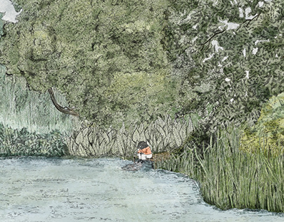 book illustration "Wind in the willows"