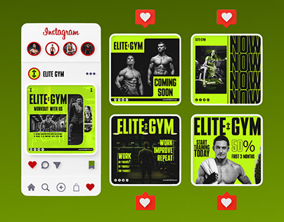 Elite Gym Social media Designs