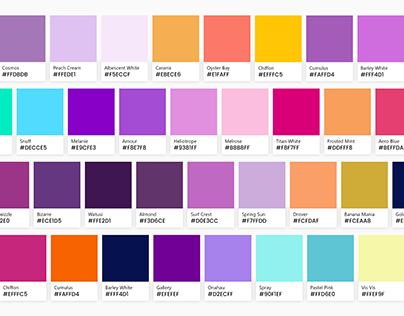 Top 8 trending purple color palettes
