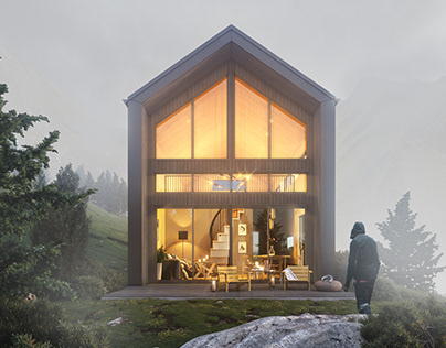 CGI : Mountain cabin