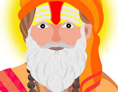 indian saint illustration