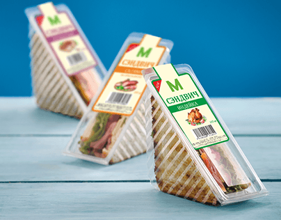 Дизайн этикетки для сендвичей