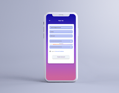 Sign up form - App prototype