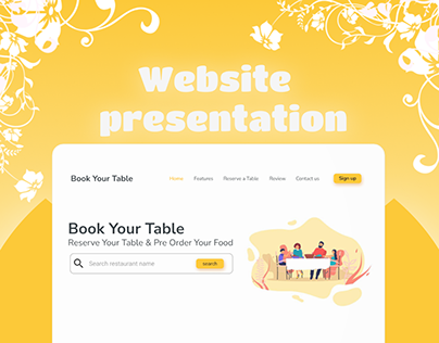 Website Presentation / Book your table