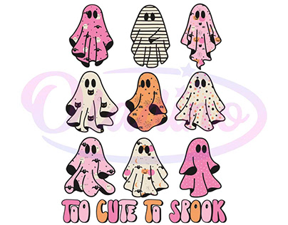 Cute Ghost Too Cute To Spook Spooky Vibes